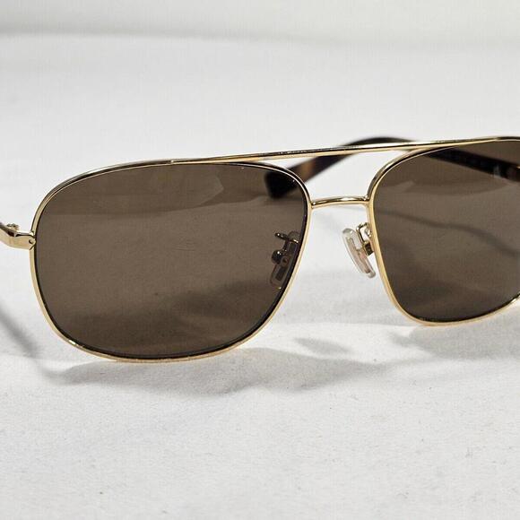 Coach Classic Aviator Sunglasses HC7061 - Gold Matte Dark Tortoise/Brown W/case - Picture 9 of 11